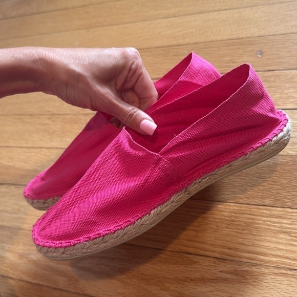 Le Petit Basque Shoes - Pink Espadrille Flats Size 37